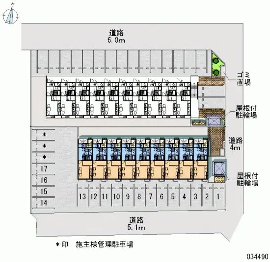 ★手数料０円★敦賀市莇生野　月極駐車場（LP）